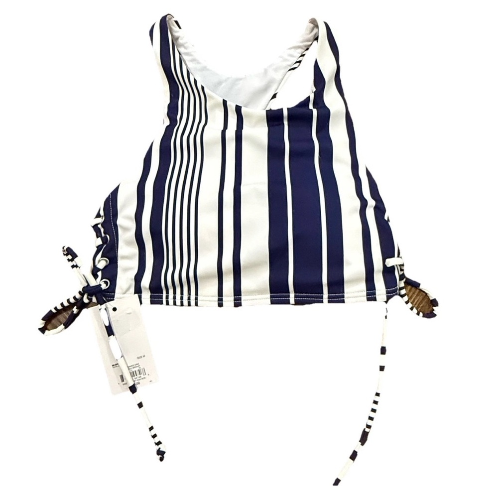 ☀️ $5 sale So Bikini Top Navy White Stripe Racerback  Juniors Size Medium